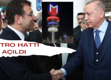 Cumhurbaşkanı Erdoğan’ın “Biz yaptık” dediği metro hattına İBB tarafından “M” tabelası asıldı